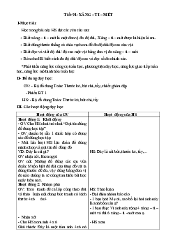 Giáo án Toán 1 - Tuần 31 | sách Cùng học để phát triển năng lực