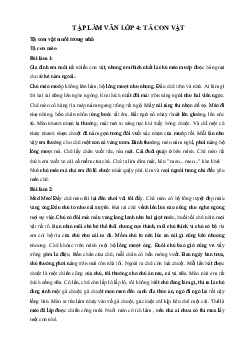 Tả con vật | Tập làm văn 4