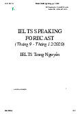 Forecast Ielts Speaking - English Linguistics | Học viện Ngoại giao Việt Nam