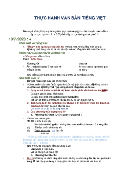 Khái quát kỹ năng | Thực hành văn bản tiếng Việt | Đại học Khoa học Xã hội và Nhân văn, Đại học Quốc gia Thành phố HCM