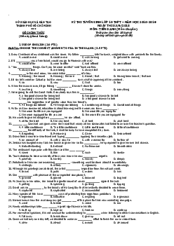 Đề thi Tuyển sinh lớp 10 THPT Chuyên TP Hồ Chí Minh năm học 2018-2019 môn Tiếng Anh (chuyên) (có đáp án)
