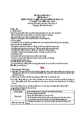 Kế hoạch bài dạy - Tên bài dạy - Biến cố hợp và biến cố giao. Biến cố độc lập. Các quy tắc tính xác suât môn học/hoạt động giáo dục: Toán; lớp: 11