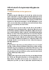 Viết 4-5 câu kể về cô giáo hoặc thầy giáo của em lớp 2