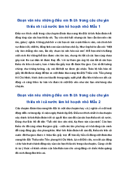 Viết một đoạn văn nêu những điều em thích trong câu chuyện thiếu nhi cả nước làm kế hoạch nhỏ | Tập làm văn 4