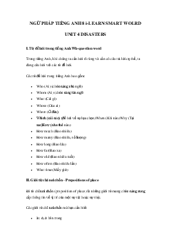 Ngữ pháp unit 4 lớp 8 i-Learn Smart World