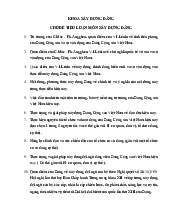 Chủ đề tiểu luận môn Xây dựng Đảng | Trường đại học kinh doanh và công nghệ Hà Nội
