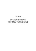 Giáo trình ôn tập - Lý luận nhà nước và pháp luật | Trường Đại học Kiểm Sát Hà Nội