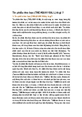 Tín phiếu kho bạc (TREASURY BILL) là gì ?