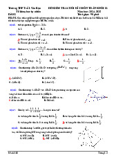 Đề cuối kì 1 Toán 11 năm 2024 – 2025 trường THPT Văn Bàn 1 – Lào Cai