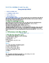 NH4Cl là chất điện li mạnh hay yếu