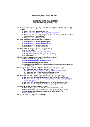 Ngân hàng đề thi trắc nghiệm pháp luật đại cương | Trường đại học Ngoại thương