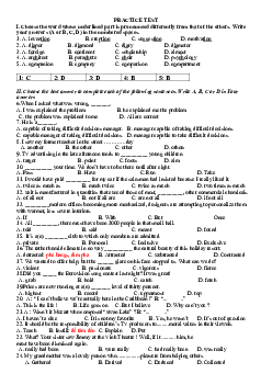 Đề luyện đội tuyển học sinh giỏi Tiếng Anh lớp 10 cấp tỉnh THPT năm 2022 (có đáp án)