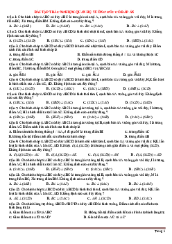 TOP 60 câu trắc nghiệm chương quan hệ vuông góc trong không gian môn Toán lớp 11 (có đáp án)