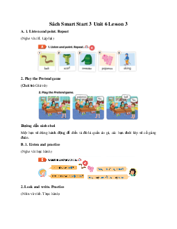 Giải BT Sách Smart Start 3 Unit 6 Clothes  Lesson 3