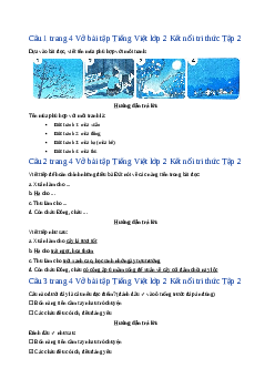 Giải VBT môn Tiếng việt 2 - Bài 1: Chuyện bốn mùa  | Kết nối tri thức