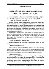 Đề cương môn An toàn lao động và vệ sinh công nghiệp- Trường Đại học bách khoa - Đại học đà nẵng.