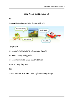 Tiếng Anh lớp 3 Unit 2: Lesson 3 trang 34 Explore Our World