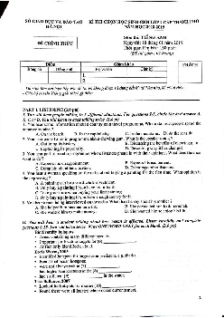 Đề thi chọn học sinh giỏi lớp 9 cấp thành phố, Hà Nội năm học 2018-2019