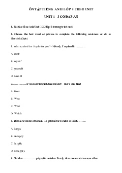 Đề cương ôn tập giữa kì 1 tiếng Anh 8 Global success