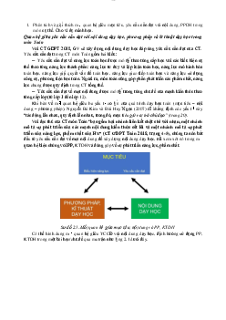 Mục tiêu, yêu cầu, phương pháp dạy học