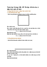 Toán lớp 5 trang 166, 167 Ôn tập về tính chu vi diện tích một số hình