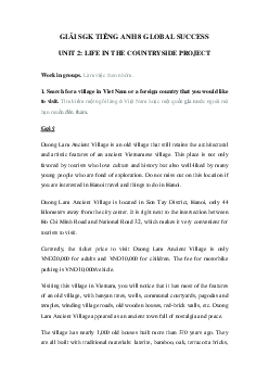 Tiếng Anh 8 unit 2 Project trang 27 Global success