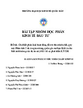 Phân Loại Hoạt Động Đầu Tư Theo Tính Chất, Quy Mô | Môn Kinh tế đầu tư - Đại học Kinh Tế Quốc Dân