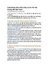 Luật phòng cháy chữa cháy và các văn bản hướng dẫn hiện hành