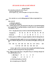 Đề tự luyện tập môn Xác suất thống kê | Trường Đại học Thủy Lợi