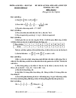 Đề học sinh giỏi huyện Toán 6 năm 2021 – 2022 phòng GD&ĐT Tiền Hải – Thái Bình