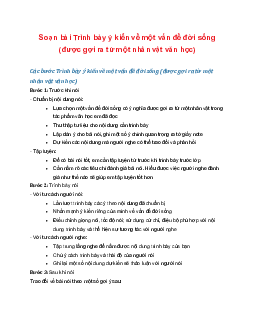 Soạn bài Trình bày ý kiến về một vấn đề đời sống | Ngữ văn 7 Tập 1 Kết nối tri thức