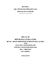 Tiểu luận Pháp luật đại cương | Học viện Hành chính Quốc gia