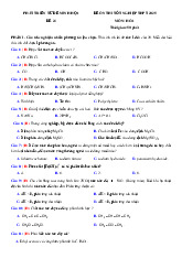 Đề thi thử tốt nghiệp THPT 2025 môn Hóa bám sát đề minh họa - Đề 24