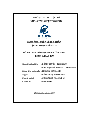 Báo cáo chuyên đề học phần lập trình web nâng cao | Trường đại học Điện Lực