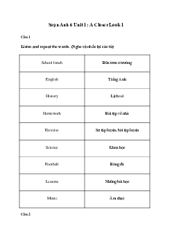 Giải Tiếng Anh 6 Unit 1: A Closer Look 1 | Global Success