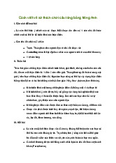 Đoạn văn tiếng Anh về sở thích chơi cầu lông | Tiếng anh 7