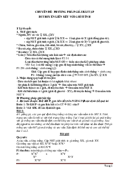 Chuyên đề di truyền liên kết giới tính và phương pháp giải bài tập sinh học 12 (có đáp án và lời giải chi tiết)