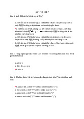 Câu hỏi ôn tập  ASP JAVA  môn Tin học | Trường Đại học Kinh doanh và Công nghệ Hà Nội