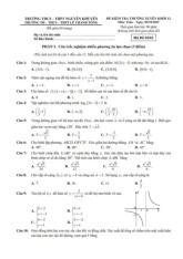 Đề kiểm tra Toán 12 tháng 10 năm 2025 trường Nguyễn Khuyến & Lê Thánh Tông – TP HCM (1)