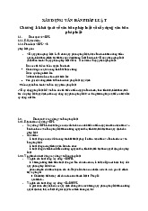 XÂY DỰNG VĂN BẢN PHÁP LUẬT - Chương 1: Khái quát và Quy trình | Môn Xây dựng văn bản pháp luật – Học viện Hành chính Quốc gia