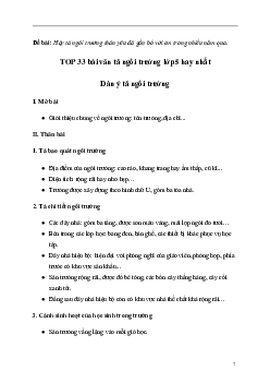 Tả ngôi trường (Sơ đồ tư duy) | Tập làm văn lớp 5