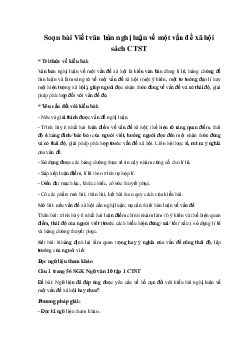 Soạn bài Viết văn bản nghị luận về một vấn đề xã hội Ngữ Văn 10 sách Chân Trời Sáng Tạo