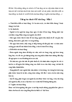 Nêu những thông tin chính về lễ rửa làng của người Lô Lô | Văn mẫu 7 Kết nối tri thức