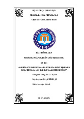 Nghiên cứu ảnh hưởng của KOL/KOC đến ý định mua hàng trên các sàn TMĐT của giới trẻ hiện nay | Bài thảo luận phương pháp nghiên cứu khoa học