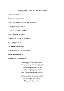 Đề cương ôn tập học kì 2 môn Ngữ văn lớp 10 năm 2022 - 2023 (Sách mới)| Cánh Diều đề 1