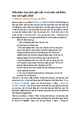 Điều kiện học sinh giỏi cấp 3 và cách xét điểm học sinh giỏi 2025