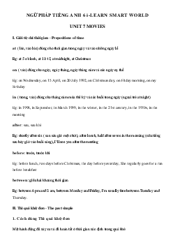 Ngữ pháp unit 7 lớp 6 Movies - Smart World