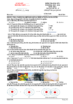 Đề thi học kì 1 môn Hóa học 10 năm 2023 - 2024 sách Kết nối tri thức với cuộc sống đề 4