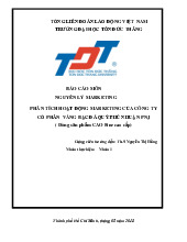 Báo cáo phân tích hoạt động marketing của công ty cổ phần vàng bạc đá quý PNJ | Trường Đại học Tôn Đức Thắng