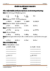 20 đề thi cuối học kì 1 lớp 5